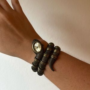 Vintage Kenneth Jay Lane Snake Wrap Watch